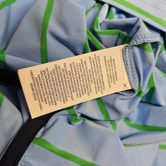 RLX Ralph Lauren Men's Golf Polo Striped T-Shirt Blue Green UPF Size Small NWT - Picture 3 of 8